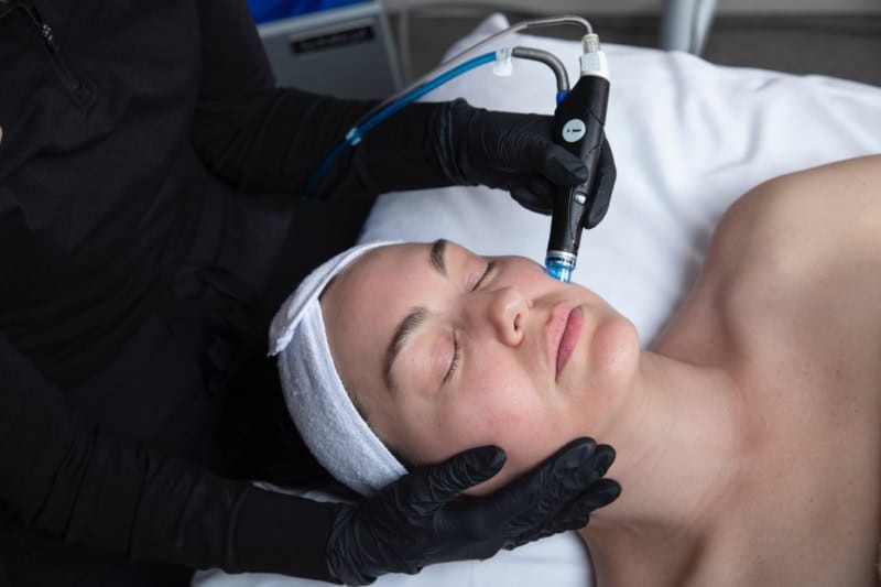 HydraFacial treatment being performed at CSLC in Petoskey, Northern Michigan