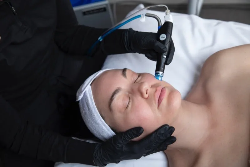 HydraFacial treatment being performed at CSLC in Petoskey, Northern Michigan