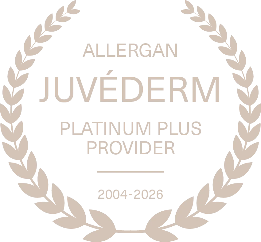 Allergan Juvéderm Platinum Plus Provider recognition earned by CSLC from 2004 through 2026.