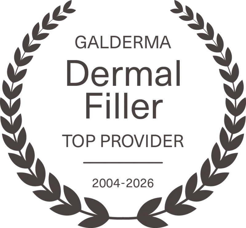 galderma-top-dermal-filler-provider-2026-b Galderma Dermal Filler Top Provider recognition earned by CSLC from 2004 through 2026.