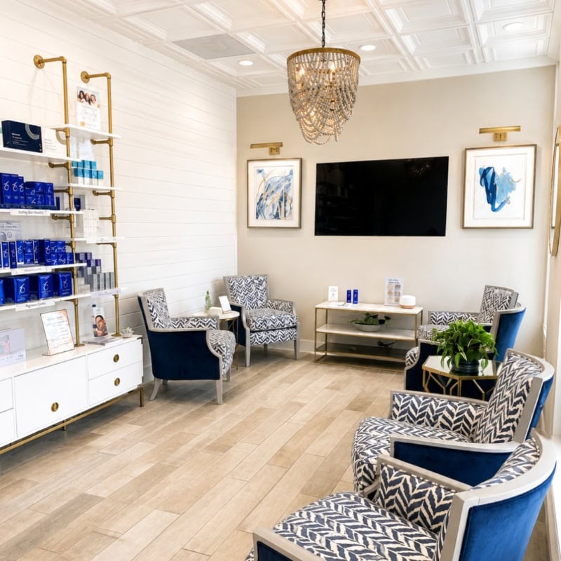 cslc-atlantic-beach-reception-waiting-room Reception area at Cosmetic Skin & Laser Center in Atlantic Beach, FL