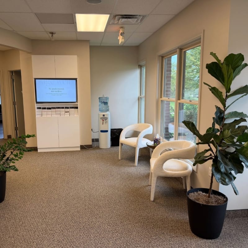 Reception area at Cosmetic Skin & Laser Center in Chelsea, MI