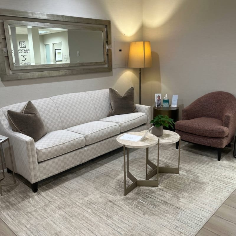 Reception area at Cosmetic Skin & Laser Center in East Lansing, MI