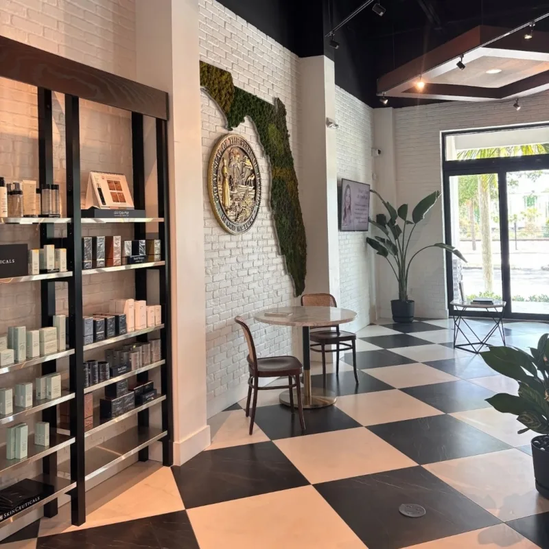 Reception area at Cosmetic Skin & Laser Center in Hobe Sound, FL