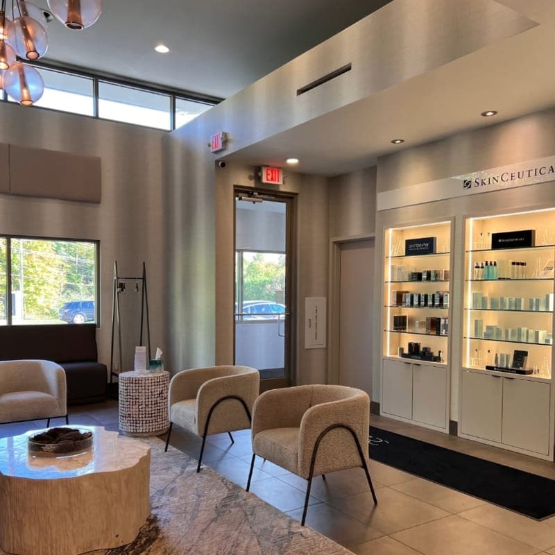 Reception area at Cosmetic Skin & Laser Center in Traverse City, MI