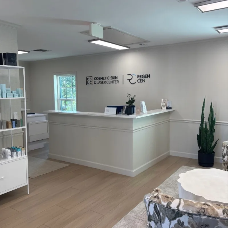 Reception area at Cosmetic Skin & Laser Center in Vero Beach, FL